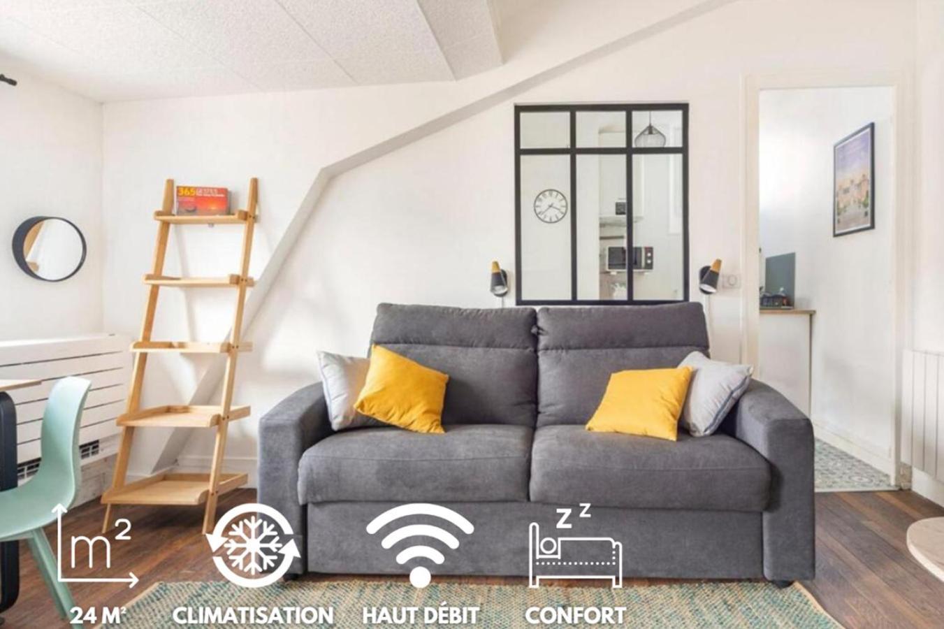 La Parenthese Sous Les Toits Apartment ฟงแตนโบล ภายนอก รูปภาพ